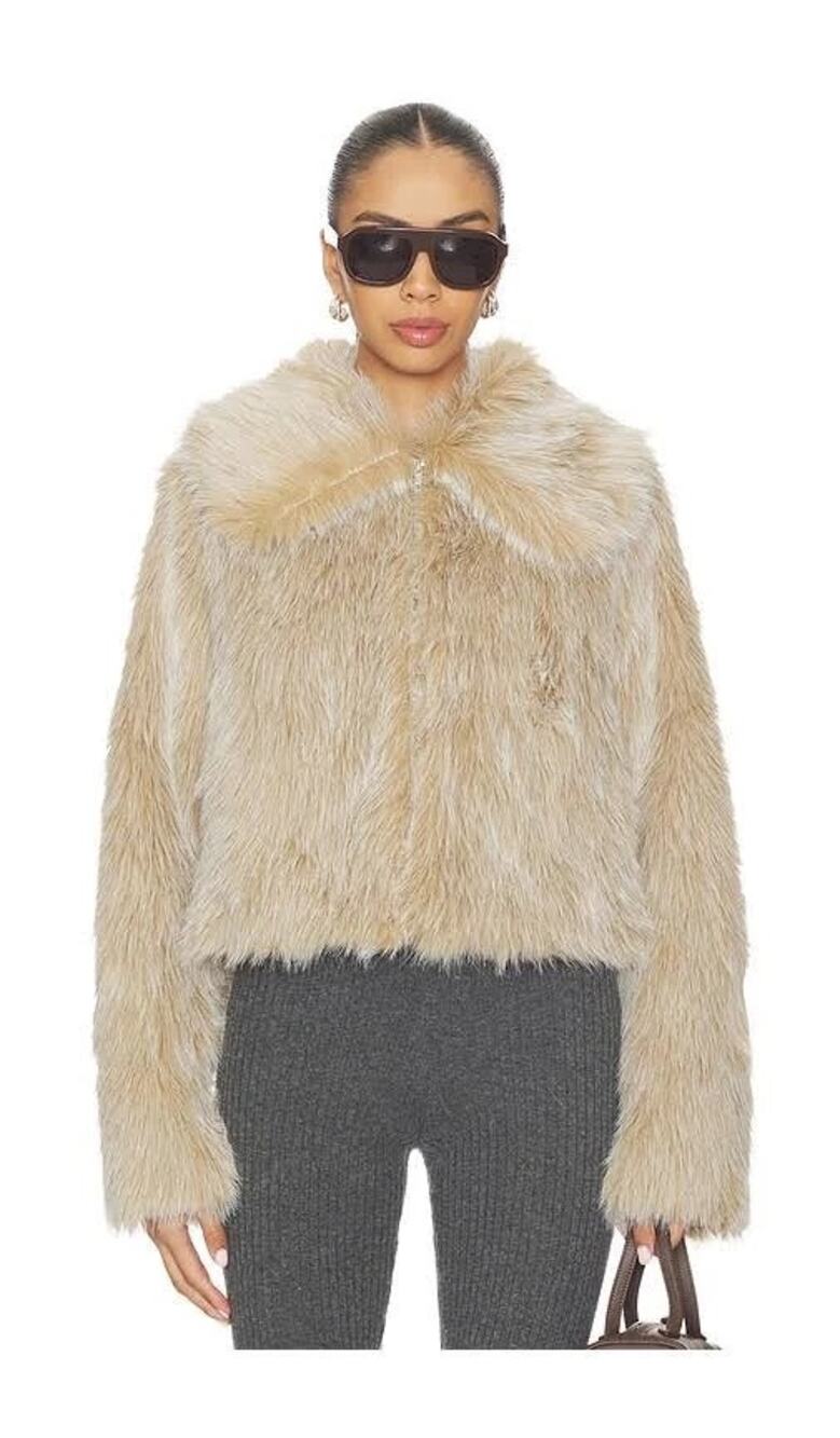 Show Me Your Mumu Park City Faux Fur Jacket Size S Luxury Apres Glam